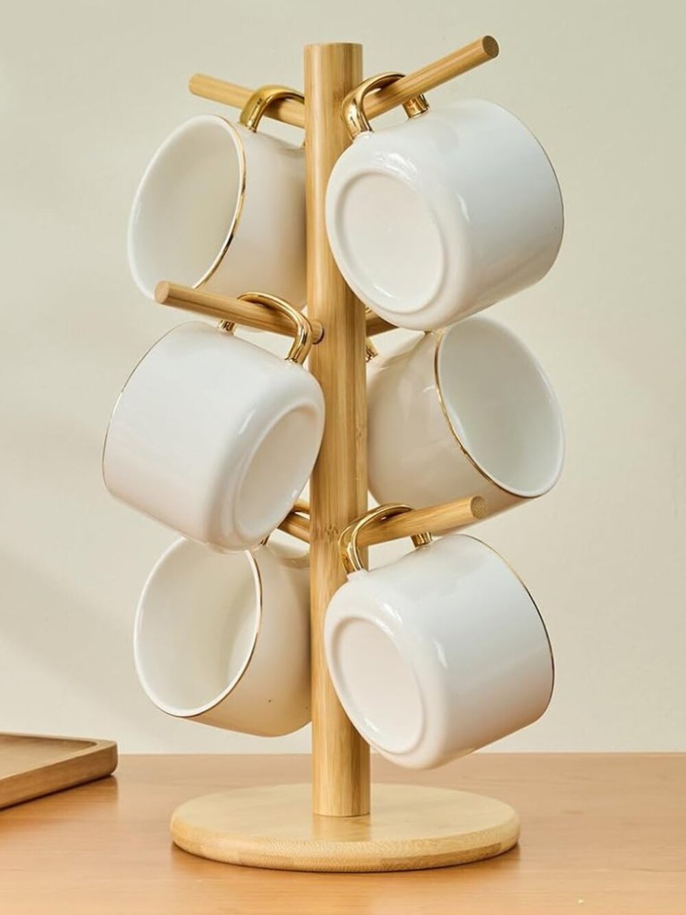 Versatile Bamboo Mug Tree Stand Rack - Picture 9 of 10